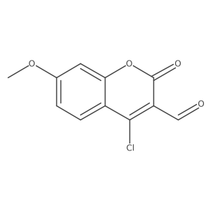 4-Chloro-7-methoxy-2-oxo-2H-chromene-3-carbaldehyde结构式