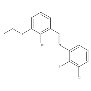 2-{(E)-[(3-chloro-2-fluorophenyl)imino]methyl}-6-ethoxyphenol Structure