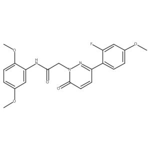 N-(2,5-dimethoxyphenyl)-2-[3-(2-fluoro-4-methoxyphenyl)-6-oxopyridazin-1(6H)-yl]acetamide Structure