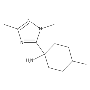 1-(1,3-Dimethyl-1h-1,2,4-triazol-5-yl)-4-methylcyclohexan-1-amine结构式
