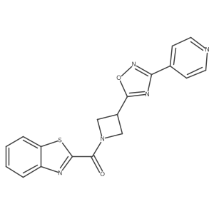 Benzo[d]thiazol-2-yl(3-(3-(pyridin-4-yl)-1,2,4-oxadiazol-5-yl)azetidin-1-yl)methanone结构式