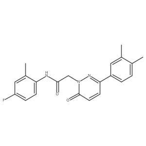 2-(3-(3,4-dimethylphenyl)-6-oxopyridazin-1(6H)-yl)-N-(4-fluoro-2-methylphenyl)acetamide Structure