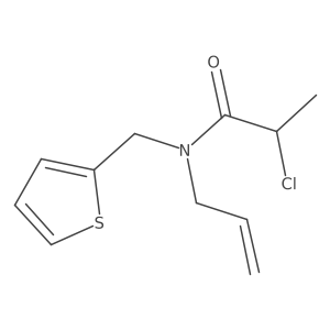 2-chloro-N-(prop-2-en-1-yl)-N-(thiophen-2-ylmethyl)propanamide Structure