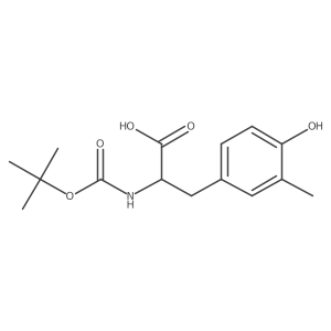 2-((tert-Butoxycarbonyl)amino)-3-(4-hydroxy-3-methylphenyl)propanoic acid结构式