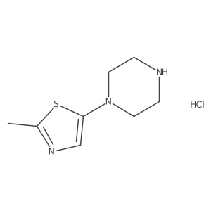 Cc1ncc(N2CCNCC2)s1.Cl结构式