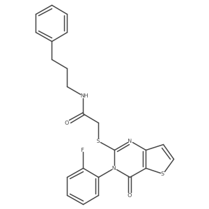 2-{[3-(2-fluorophenyl)-4-oxo-3,4-dihydrothieno[3,2-d]pyrimidin-2-yl]sulfanyl}-N-(3-phenylpropyl)acetamide Structure