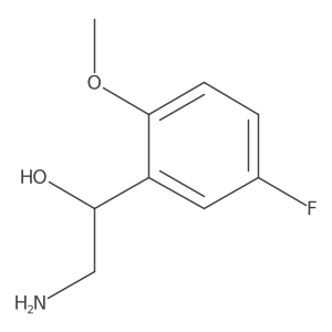 2-Amino-1-(5-fluoro-2-methoxyphenyl)ethan-1-ol结构式
