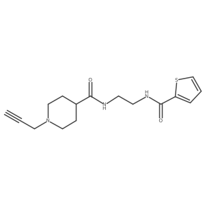 1-(prop-2-yn-1-yl)-N-{2-[(thiophen-2-yl)formamido]ethyl}piperidine-4-carboxamide Structure