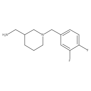 {1-[(3,4-Difluorophenyl)methyl]piperidin-3-yl}methanamine Structure