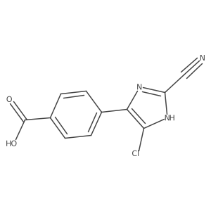 4-(4-Chloro-2-cyano-1H-imidazol-5-yl)benzoic acid结构式