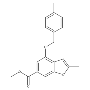 Methyl 2-methyl-4-((4-methylbenzyl)oxy)benzofuran-6-carboxylate结构式