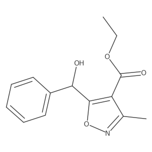 Ethyl 5-[hydroxy(phenyl)methyl]-3-methyl-4-isoxazolecarboxylate Structure