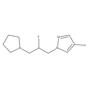 1-(2-Fluoro-3-pyrrolidin-1-ylpropyl)-4-iodopyrazole结构式