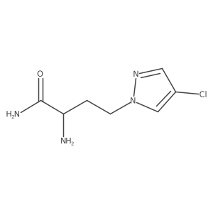 2-Amino-4-(4-chloro-1h-pyrazol-1-yl)butanamide结构式