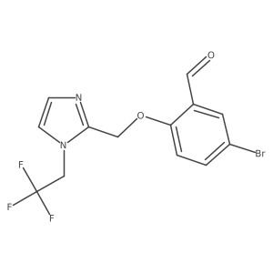 5-bromo-2-{[1-(2,2,2-trifluoroethyl)-1H-imidazol-2-yl]methoxy}benzaldehyde Structure