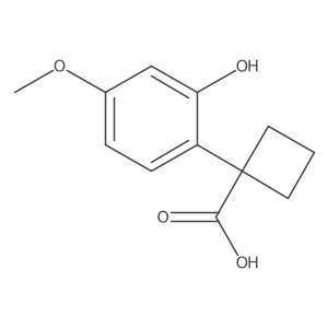 1-(2-Hydroxy-4-methoxyphenyl)cyclobutane-1-carboxylic acid结构式