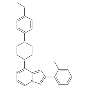 4-[4-(4-Methoxyphenyl)piperazin-1-yl]-2-(2-methylphenyl)pyrazolo[1,5-a]pyrazine结构式
