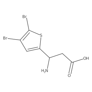 (3R)-3-Amino-3-(4,5-dibromothiophen-2-YL)propanoic acid结构式
