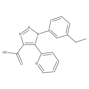 1-(3-ethylphenyl)-5-(pyridin-2-yl)-1H-1,2,3-triazole-4-carboxylic acid结构式