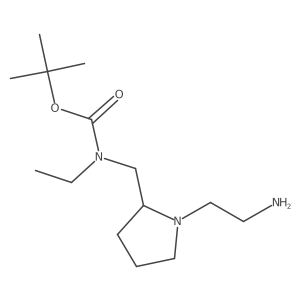 [1-(2-Amino-ethyl)-pyrrolidin-2-ylmethyl]-ethyl-carbamic acid tert-butyl ester Structure