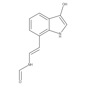 Formamide,n-[2-(3-hydroxy-1h-indol-7-yl)ethenyl]- Structure