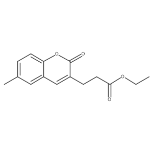 Ethyl 3-(6-methyl-2-oxo-2H-chromen-3-yl)propanoate结构式