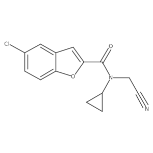 5-chloro-N-(cyanomethyl)-N-cyclopropyl-1-benzofuran-2-carboxamide Structure