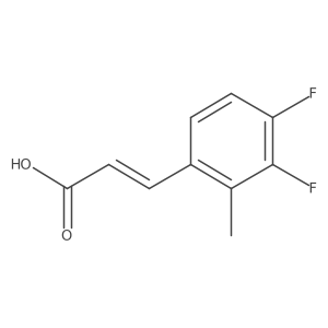 3,4-Difluoro-2-methylcinnamic acid结构式