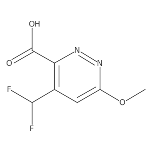 4-(Difluoromethyl)-6-methoxypyridazine-3-carboxylic acid结构式