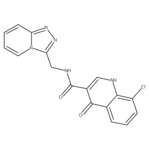 8-chloro-4-hydroxy-N-([1,2,4]triazolo[4,3-a]pyridin-3-ylmethyl)quinoline-3-carboxamide结构式