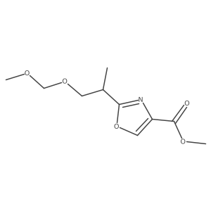 4-Oxazolecarboxylic acid, 2-[2-(methoxymethoxy)-1-methylethyl]-, methyl ester, (R)-结构式
