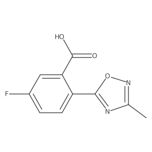 5-Fluoro-2-(3-methyl-1,2,4-oxadiazol-5-yl)benzoic acid结构式