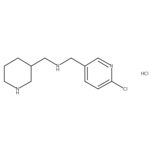 1-(6-chloropyridin-3-yl)-N-(piperidin-3-ylmethyl)methanamine hydrochloride结构式