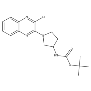 Tert-butyl (1-(3-chloroquinoxalin-2-yl)pyrrolidin-3-yl)carbamate结构式