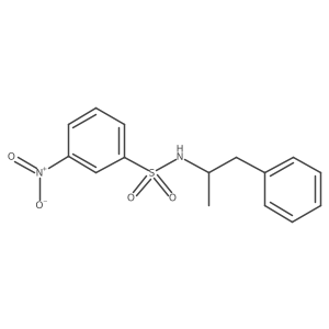 Benzenesulfonamide, N-(1-methyl-2-phenylethyl)-3-nitro-结构式