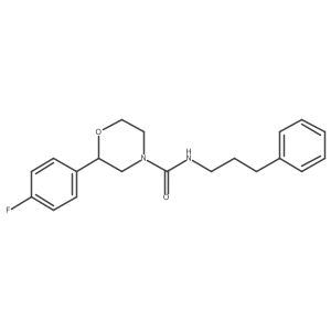 2-(4-fluorophenyl)-N-(3-phenylpropyl)morpholine-4-carboxamide结构式