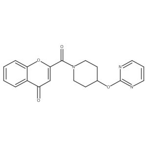 2-(4-(pyrimidin-2-yloxy)piperidine-1-carbonyl)-4H-chromen-4-one Structure