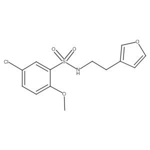 5-chloro-N-(2-(furan-3-yl)ethyl)-2-methoxybenzenesulfonamide Structure