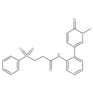 N-(2-(1-methyl-6-oxo-1,6-dihydropyridazin-3-yl)phenyl)-3-(phenylsulfonyl)propanamide Structure