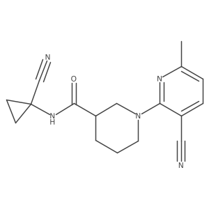 N-(1-Cyanocyclopropyl)-1-(3-cyano-6-methylpyridin-2-yl)piperidine-3-carboxamide Structure