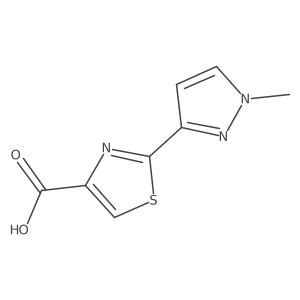 2-(1-Methyl-1h-pyrazol-3-yl)thiazole-4-carboxylic acid结构式