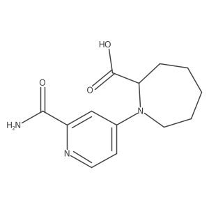 1-(2-Carbamoylpyridin-4-yl)azepane-2-carboxylic acid Structure