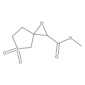 Methyl 1-oxa-5-thiaspiro[2.4]heptane-2-carboxylate 5,5-dioxide结构式