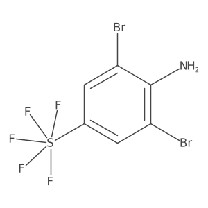 Sulfur, (4-amino-3,5-dibromophenyl)pentafluoro-, (OC-6-21)- Structure
