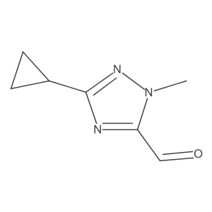 3-cyclopropyl-1-methyl-1H-1,2,4-triazole-5-carbaldehyde结构式