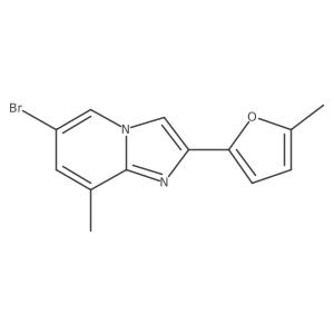 6-Bromo-8-methyl-2-(5-methylfuran-2-yl)imidazo[1,2-a]pyridine结构式