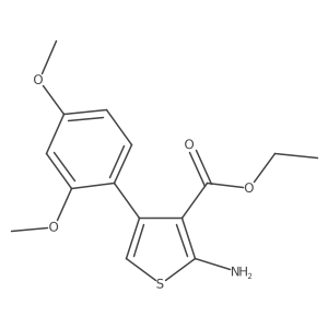 Ethyl 2-amino-4-(2,4-dimethoxyphenyl)-3-thiophenecarboxylate结构式