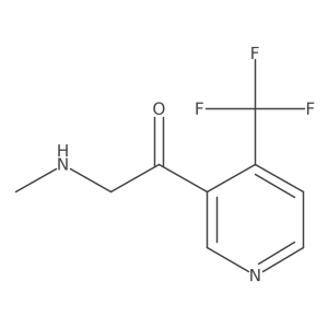 2-(Methylamino)-1-[4-(trifluoromethyl)pyridin-3-yl]ethan-1-one结构式