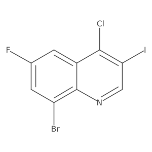 8-Bromo-4-chloro-6-fluoro-3-iodoquinoline Structure