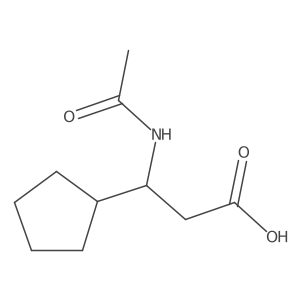 (3S)-3-cyclopentyl-3-acetamidopropanoic acid结构式